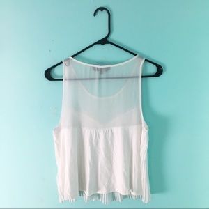 Topshop Tops - Topshop Tall Crop Top Pleated White 6 Topshop Tops - Topshop Tall Crop Top Pleated White 6